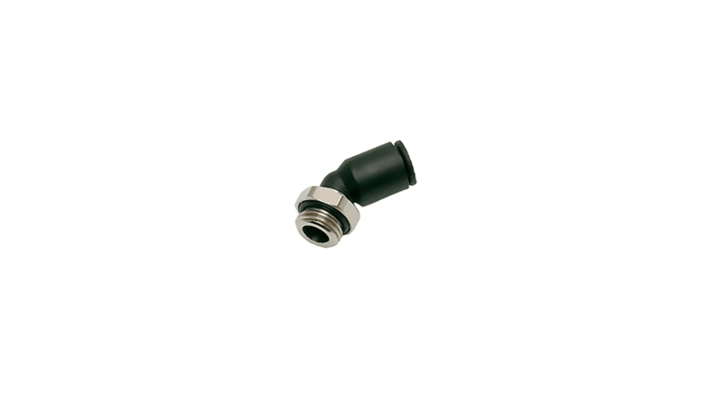 Legris LF 3000 Series Elbow Threaded Adaptor, Push In 8 mm to G 1/4 Male, Threaded Connection Style, 3133 08 13