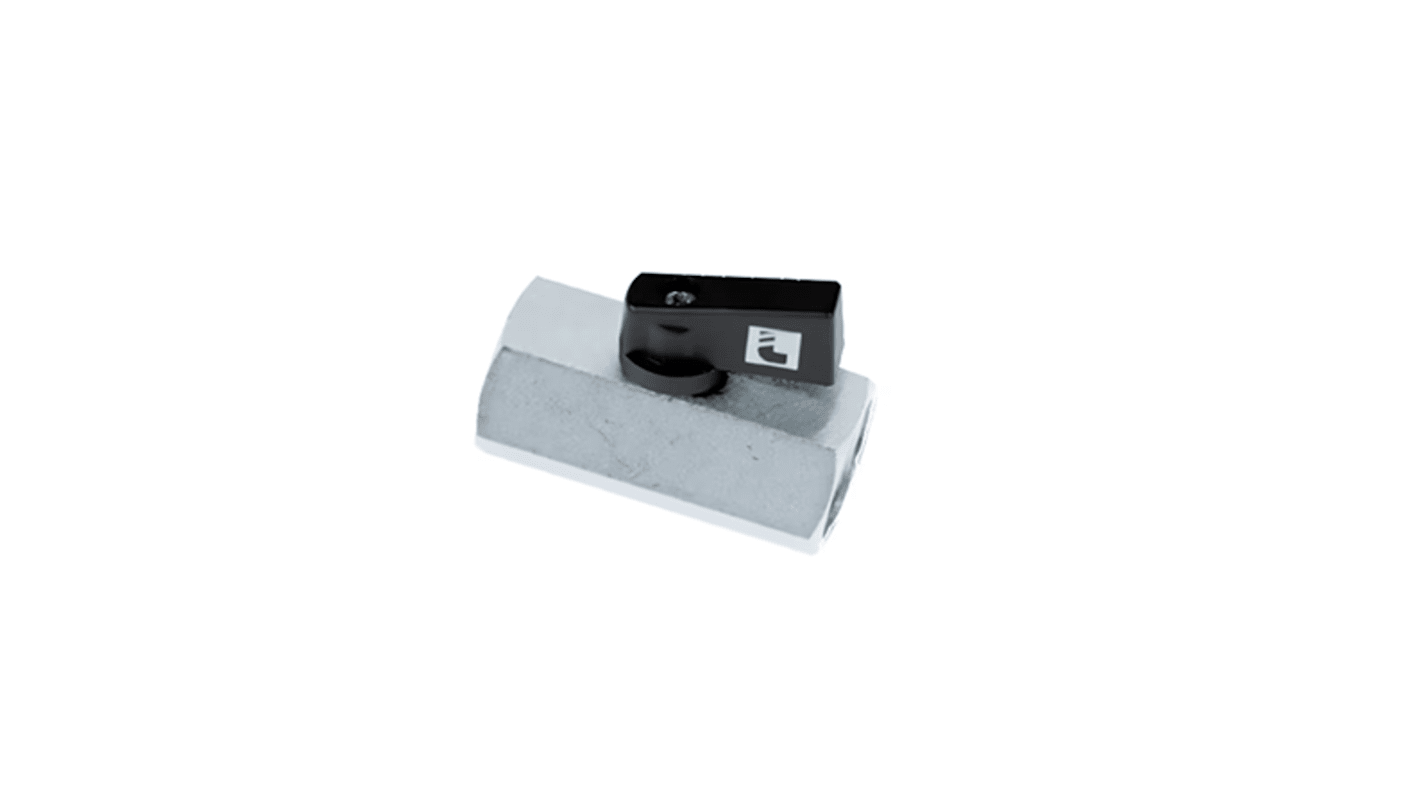 Legris Chrome Plated Brass Ball Valve, Ball Valve, Threaded 1/8in, 0 → 40bar Operating Pressure