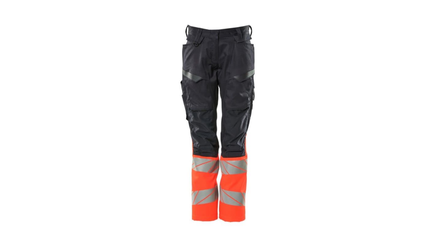 Mascot Workwear 19678-236 Navy/Red Lightweight Hi Vis Trousers, 78cm Waist Size