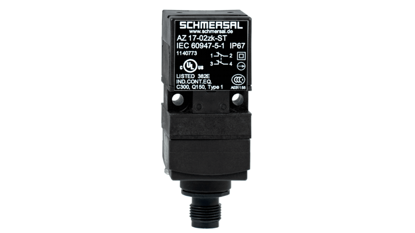 Schmersal AZ 17 Safety Interlock Switch, 1NC/1NO, Keyed Actuator Included, Glass Fibre Reinforced Thermoplastic