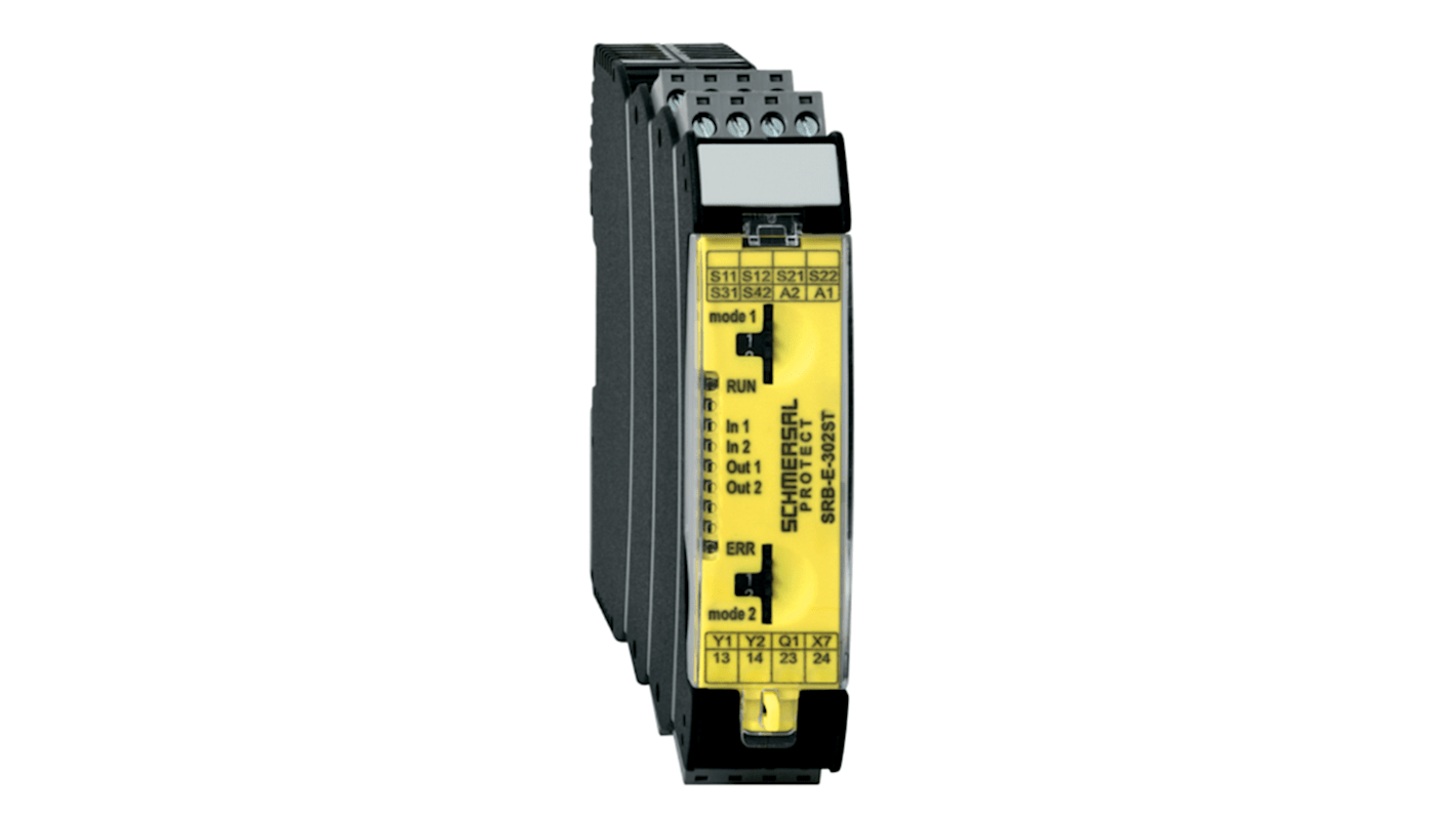 Relè di sicurezza Schmersal SRB-E, 24V cc, 2 contatti di sicurezza