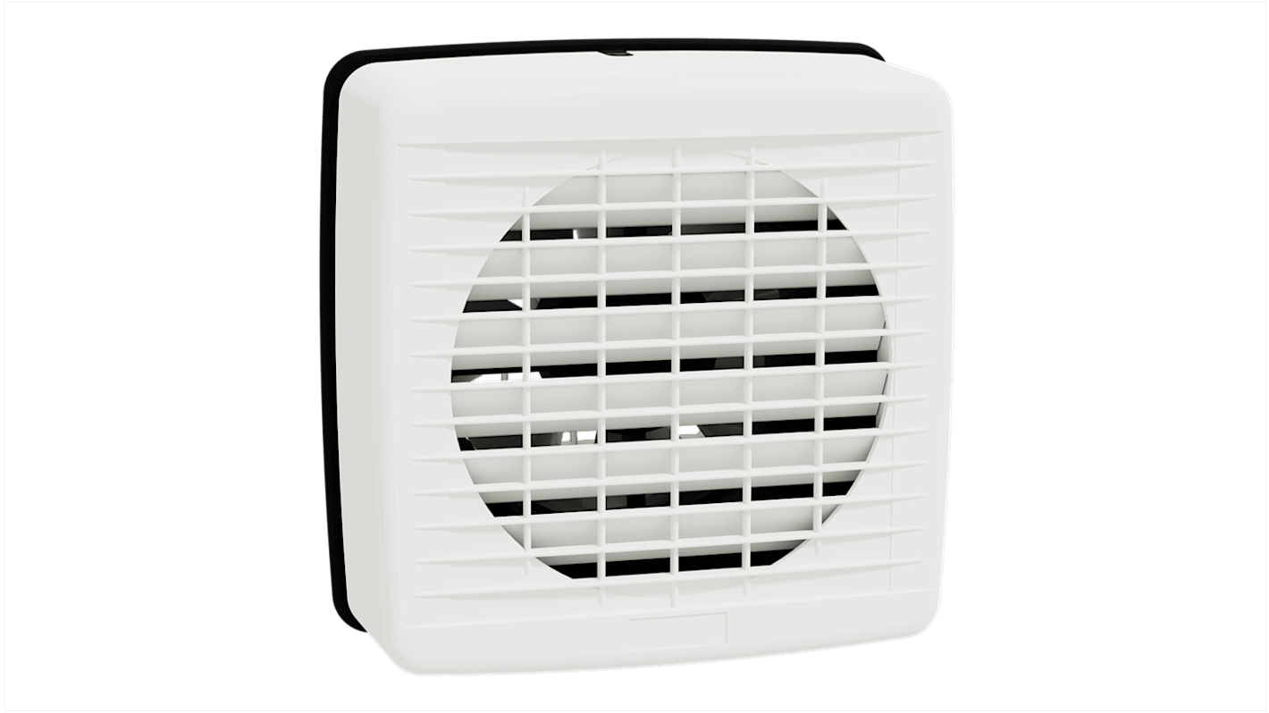 Clipsal Electrical 7005AN Airflow Square Window Mounted Extractor Fan, 360m³/h, 49dB, IPx4 Rated, Duct Size 213mm