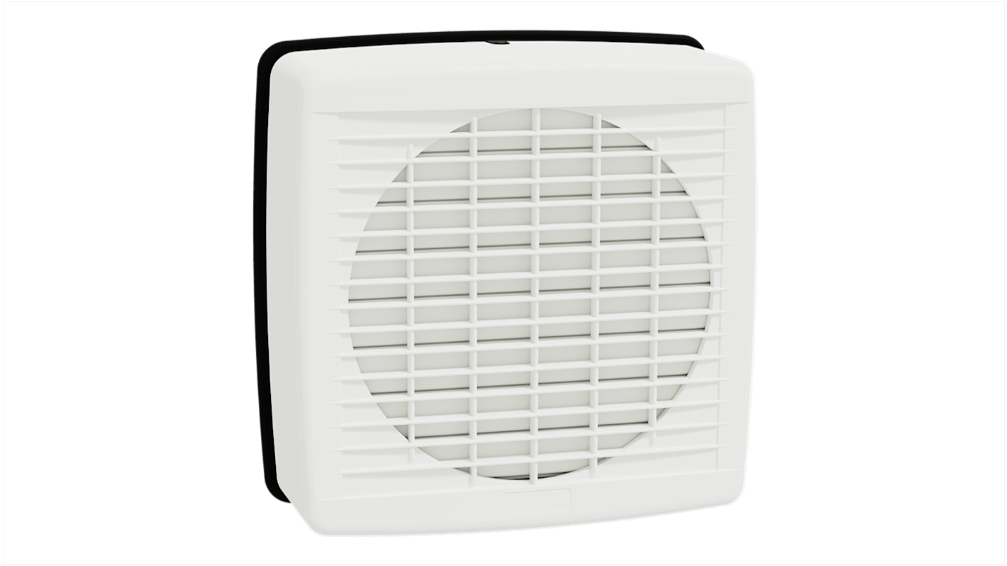 Clipsal Electrical 7105AN Airflow Square Window Mounted Extractor Fan, 600m³/h, 50dB, IPx4 Rated, Duct Size 230mm