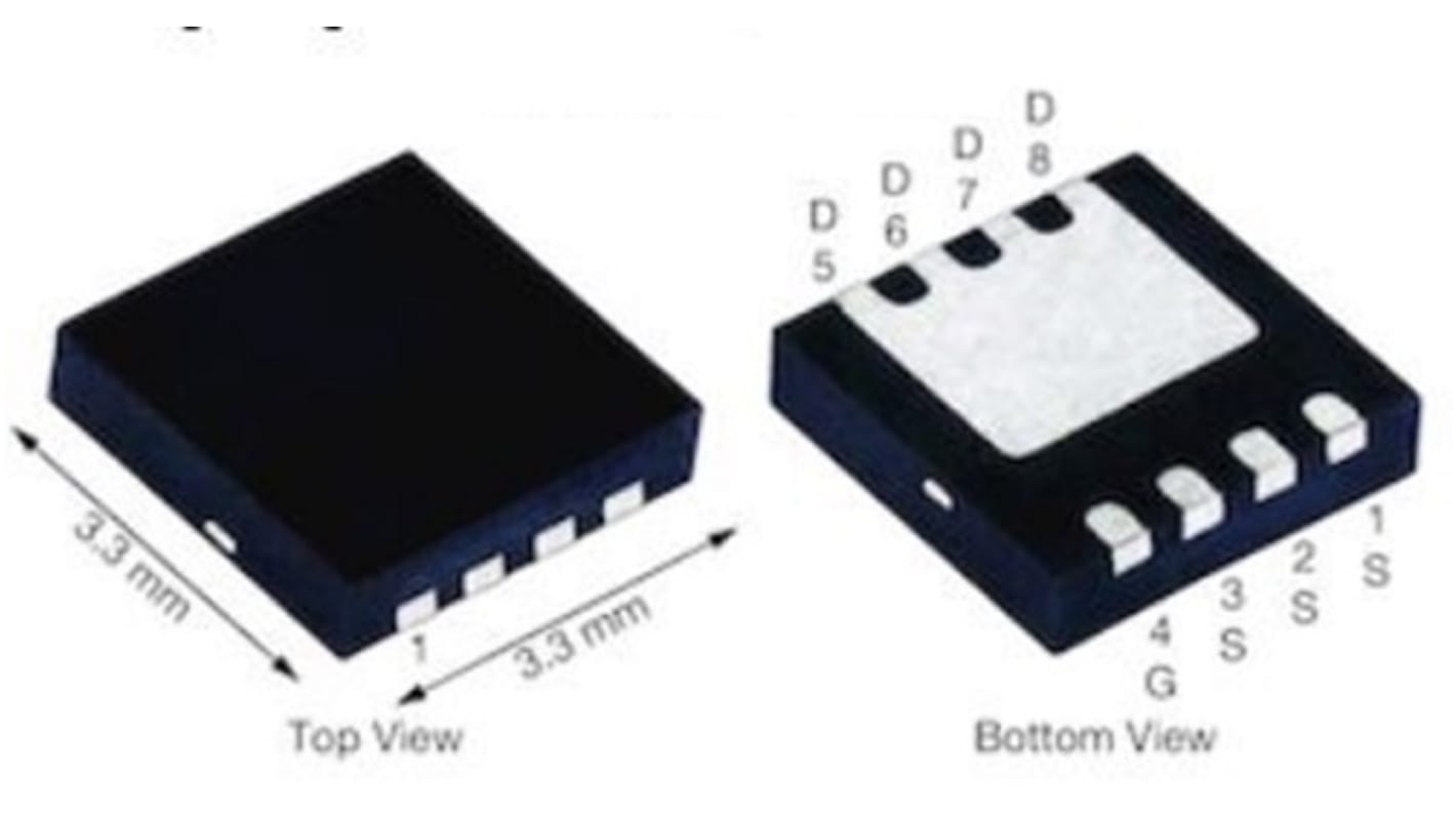 Vishay N沟道增强型MOS管, Vds=30 V, 178.3 A, PowerPAK 1212-8S, 贴片安装, 8引脚