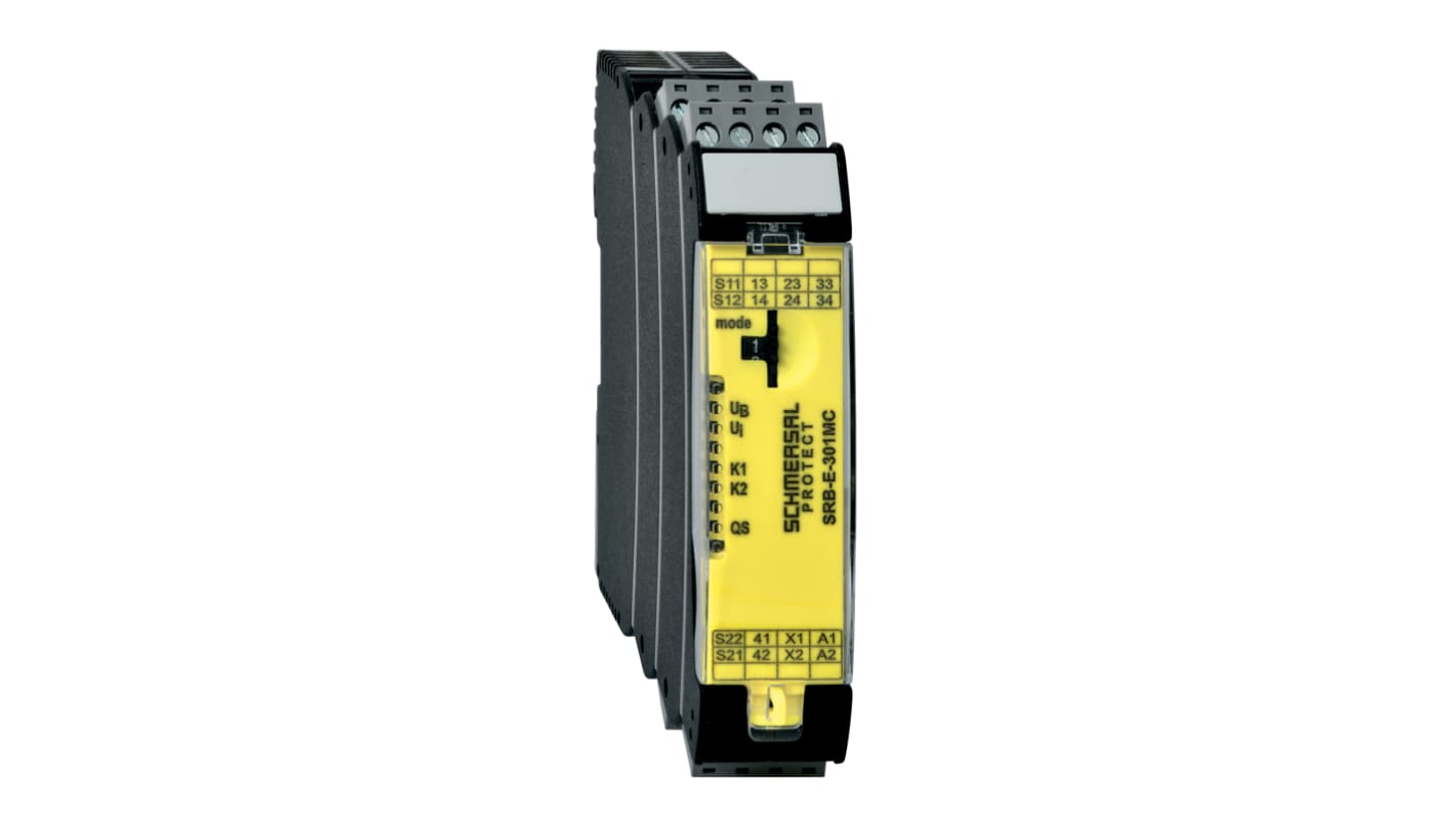 Schmersal Monitoring Relay, DPST, DIN Rail