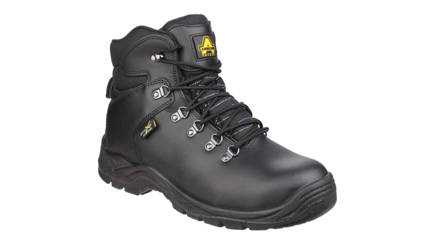 Amblers 26171-43655 Black Steel Toe Capped Unisex Safety Boots, UK 6, EU 39