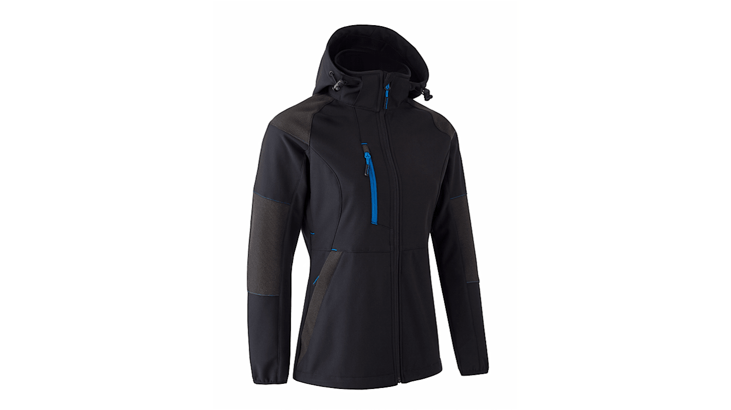 Coverguard 5ANT010 Black, Waterproof Womens<BR/>= Softshell Jacket, M