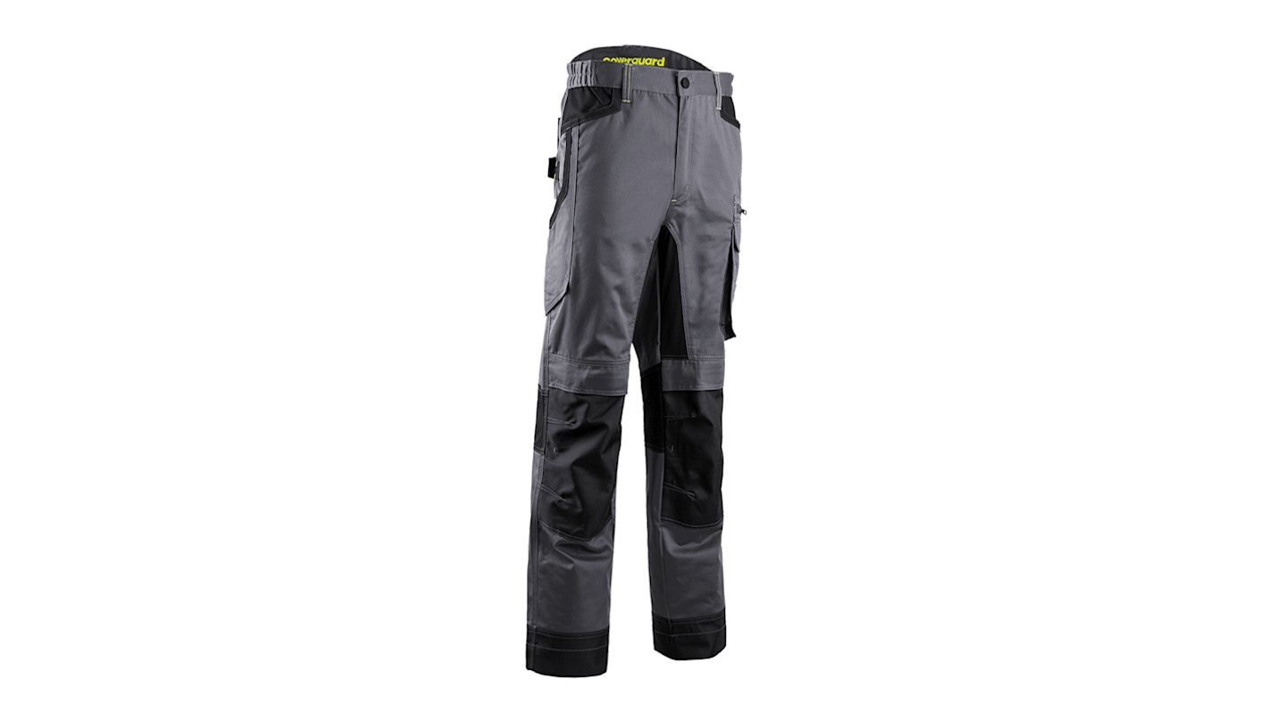 Coverguard 5BRP050 Black, Grey 40% Polyester, 60% Cotton Abrasion Resistant Trousers, 92 → 99cm Waist