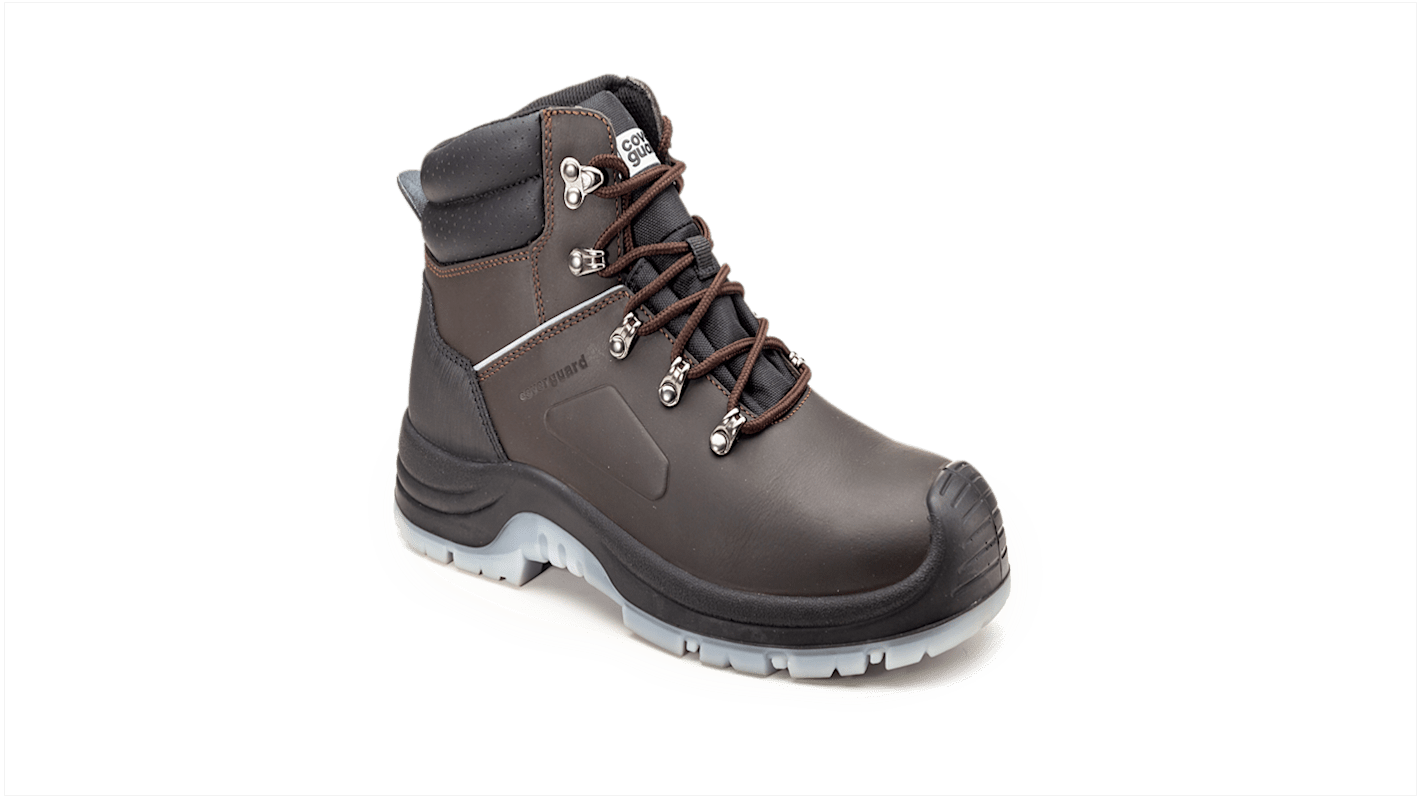 Coverguard 9STH370 Unisex Brown Composite Toe Capped Safety Shoes, UK 3, EU 35