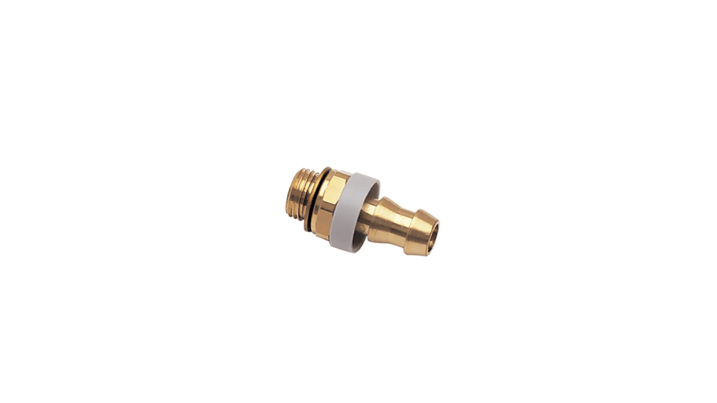 Legris Brass Pipe Fitting, Straight Compression, Male BSPP 1/4in