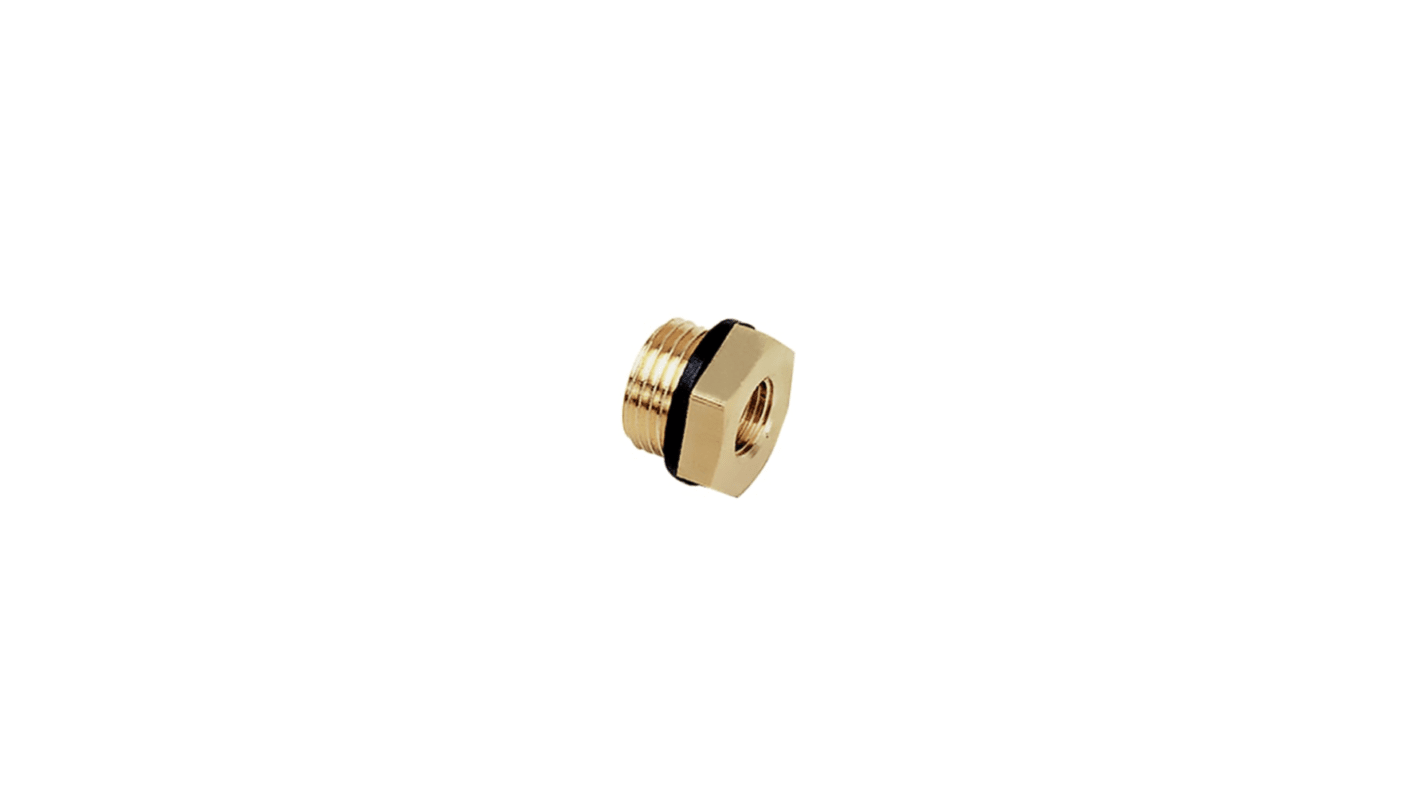 Legris Brass Pipe Fitting, Straight Compression Compression Fitting, Male BSPP 1/8in to Female M5x0.8
