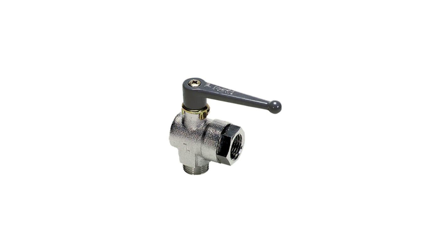 Legris Nickel Plated Brass Ball Valve, Ball Valve, Threaded, BSP 6mm, 20bar Operating Pressure