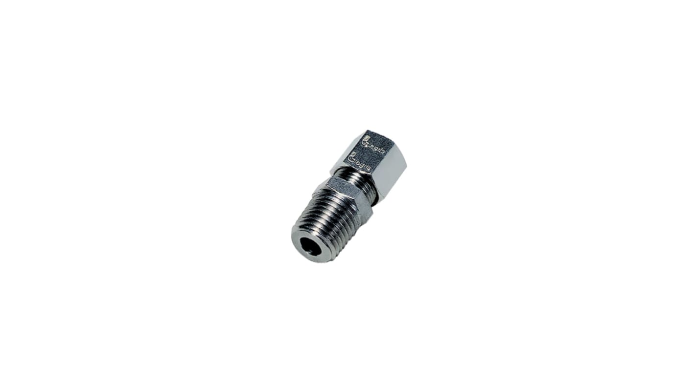 Legris Stainless Steel Pneumatic Quick Connect Coupling, R 1/4 Threaded