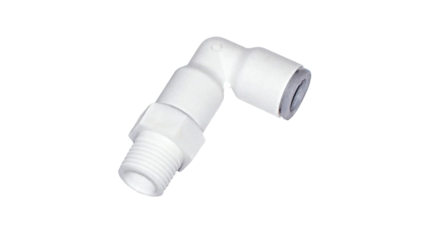 Legris LIQUIfit Series Elbow Fitting, 8 mm to R 1/2, Tube to Swivel Connection Style, 6352 08 21WP3