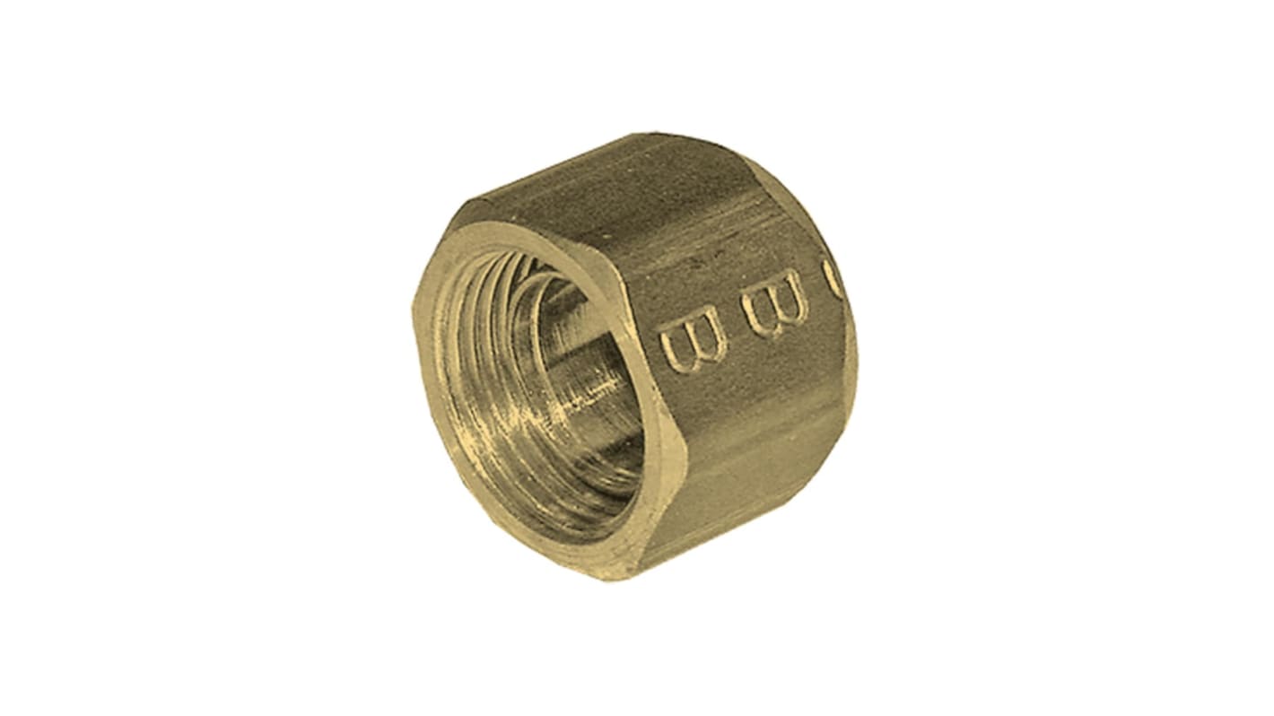 Legris Brass Pipe Fitting, Straight Compression Nut, Female Compression 10mm