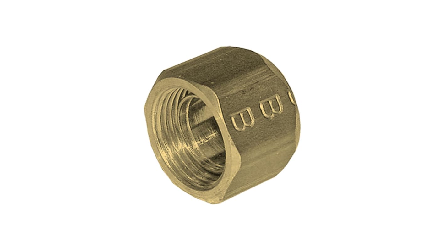 Legris Brass Pipe Fitting, Straight Compression Nut, Female Compression 6mm