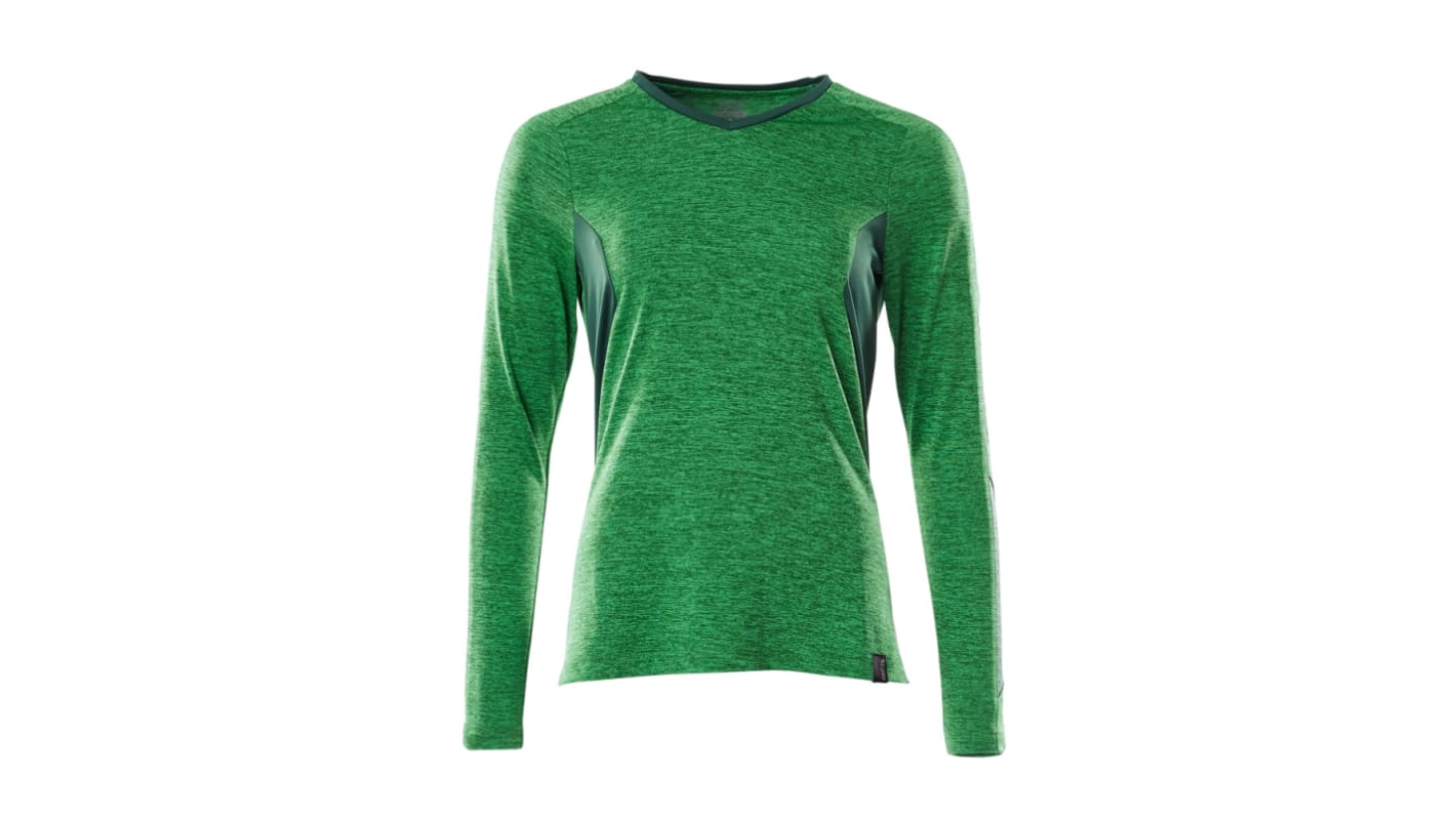 Mascot Workwear Green 45% Polyester, 55% Coolmax Pro Long Sleeve T-Shirt, UK- L