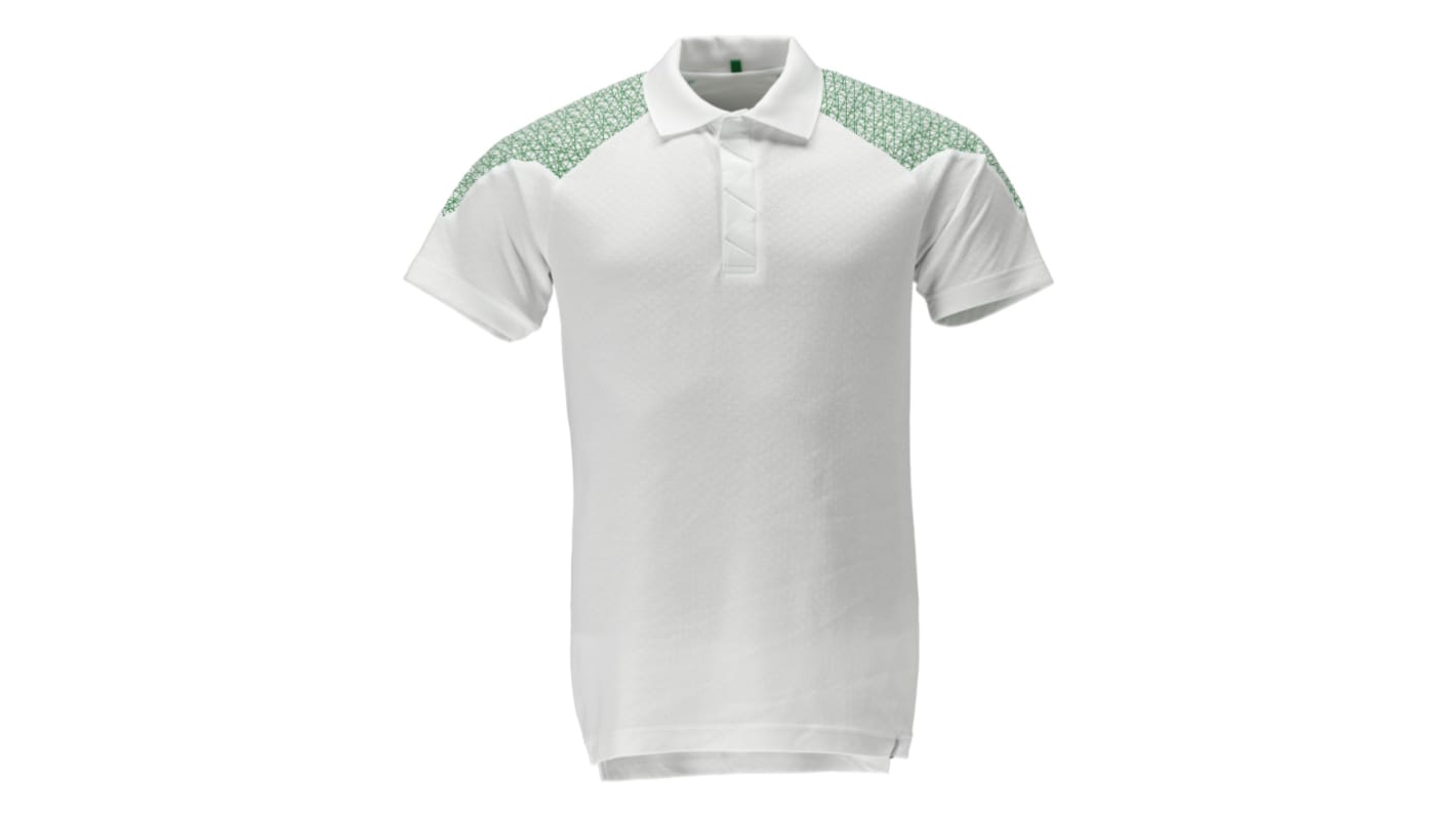 20083 Polo Shirt XS white/grass green