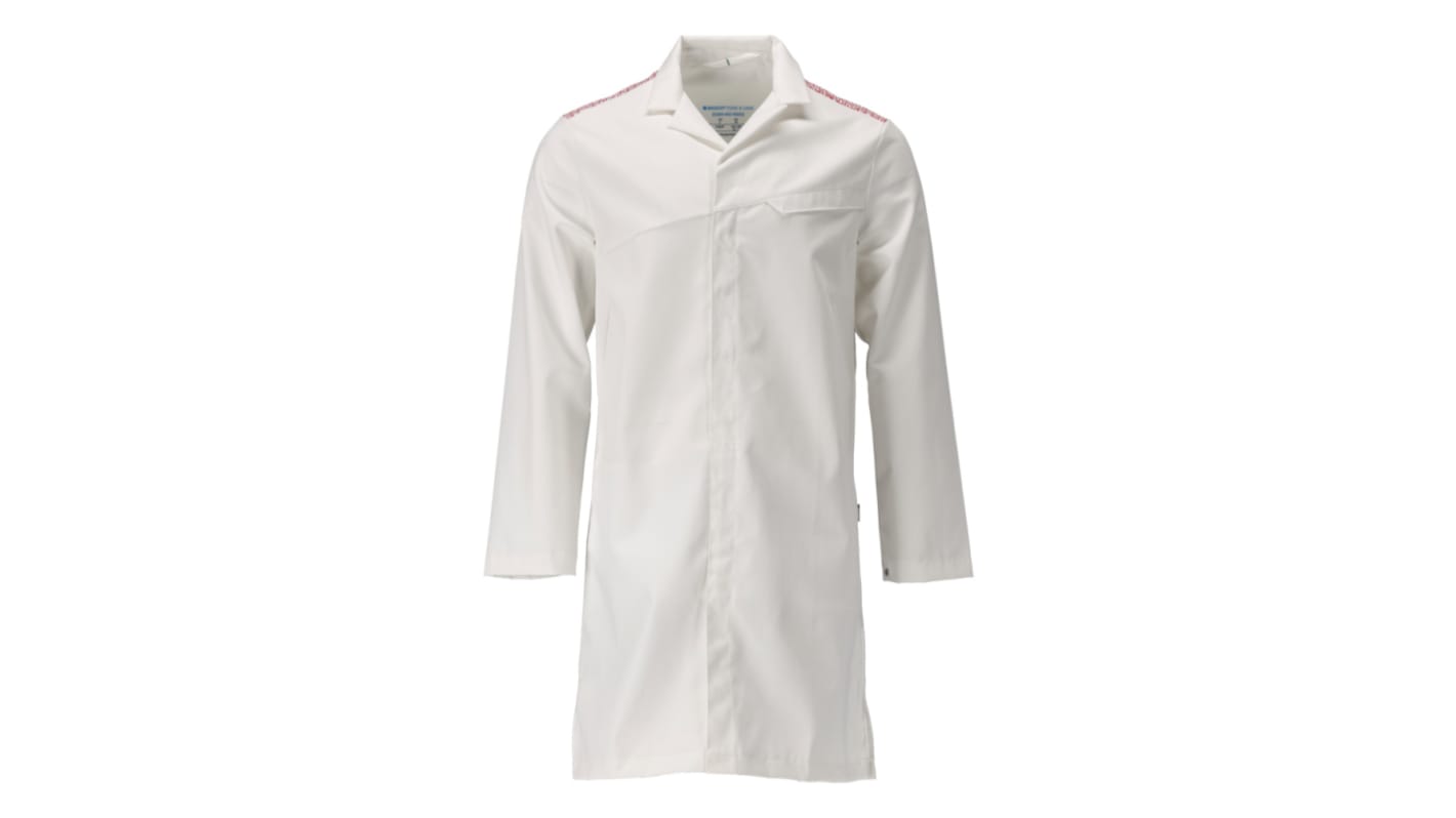 Bata de laboratorio reutilizable para hombre Mascot Workwear de color Blanco/rojo, talla 4XL