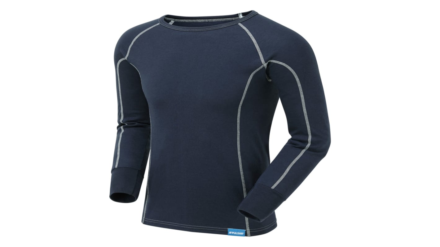 PULSAR Navy 50% Polyester, 50% Viloft Thermal Shirt, XXL