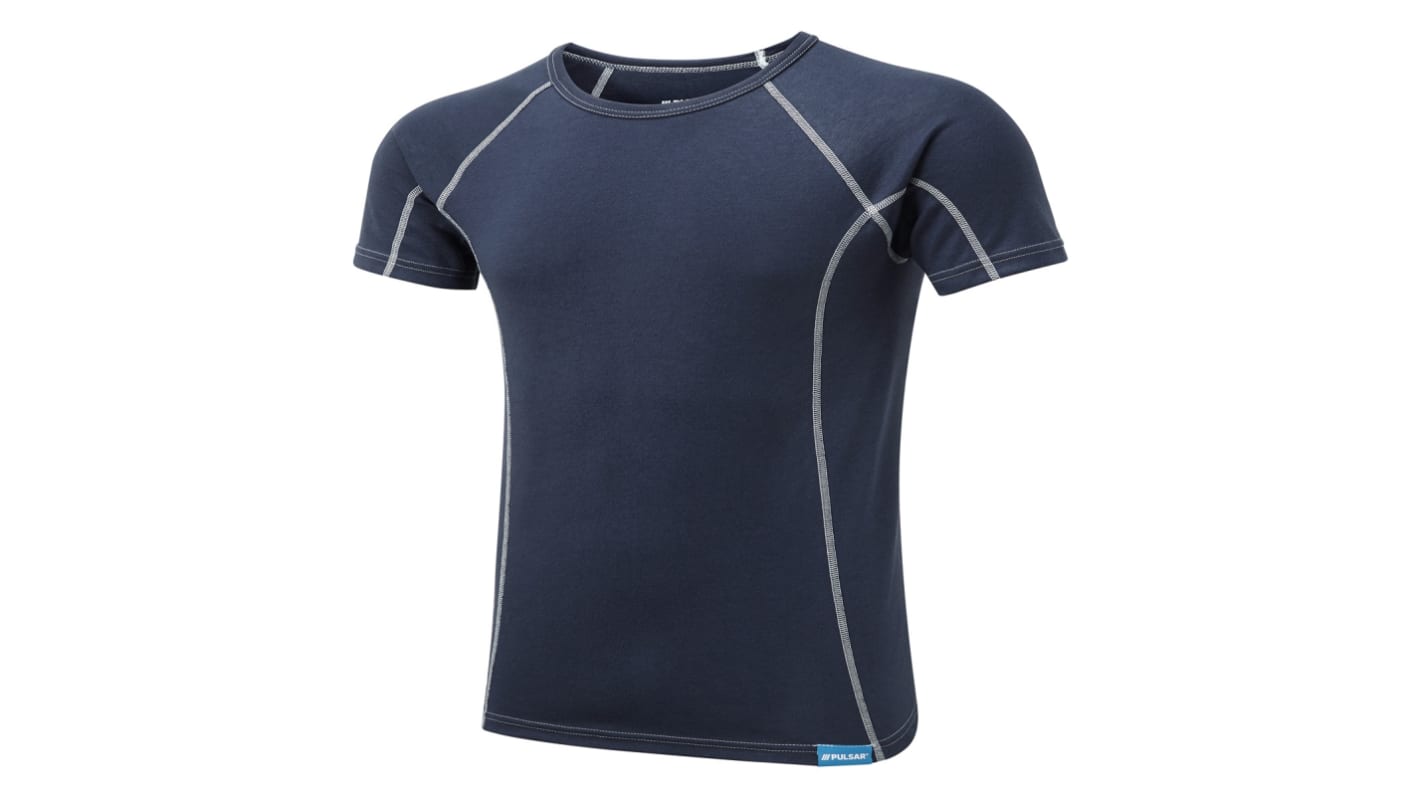 PULSAR Navy 50% Polyester, 50% Viloft Thermal Shirt, L