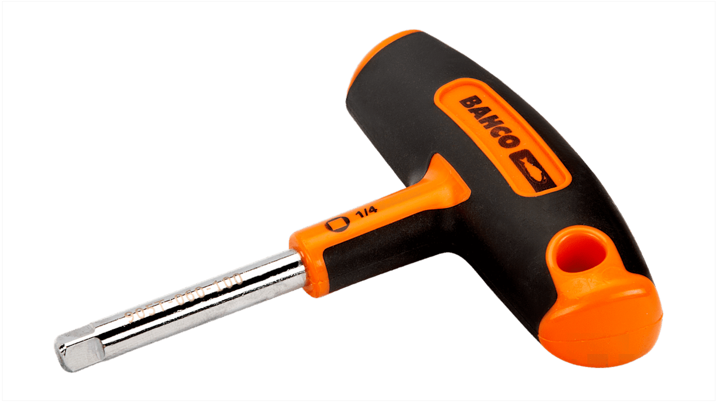 Bahco 905T-060-100 1/4 in Square Socket Driver With T-Handle, 45 mm Overall