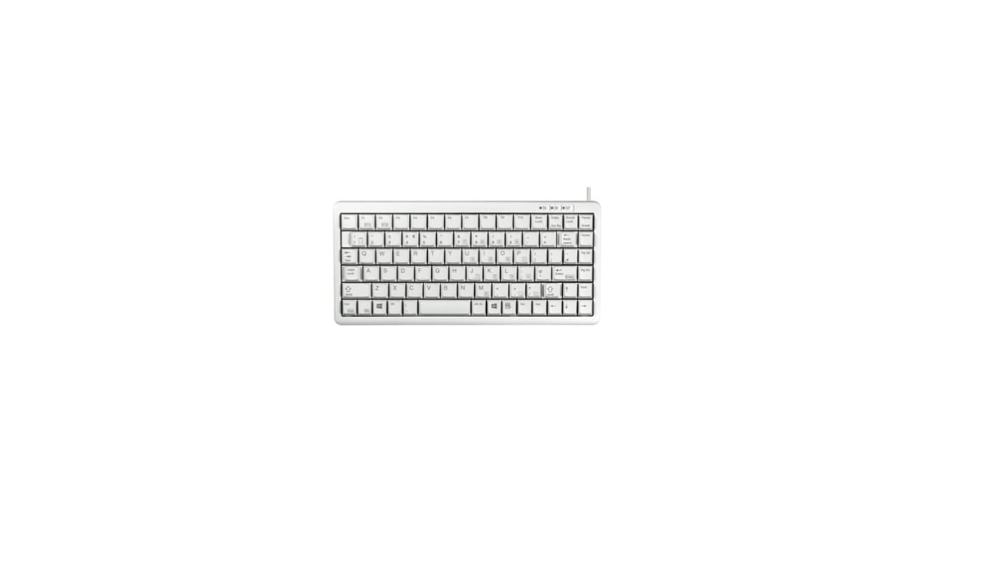 Cherry CHERRY G84-4100 Wired USB Compact Keyboard, QWERTY (UK), Light Grey