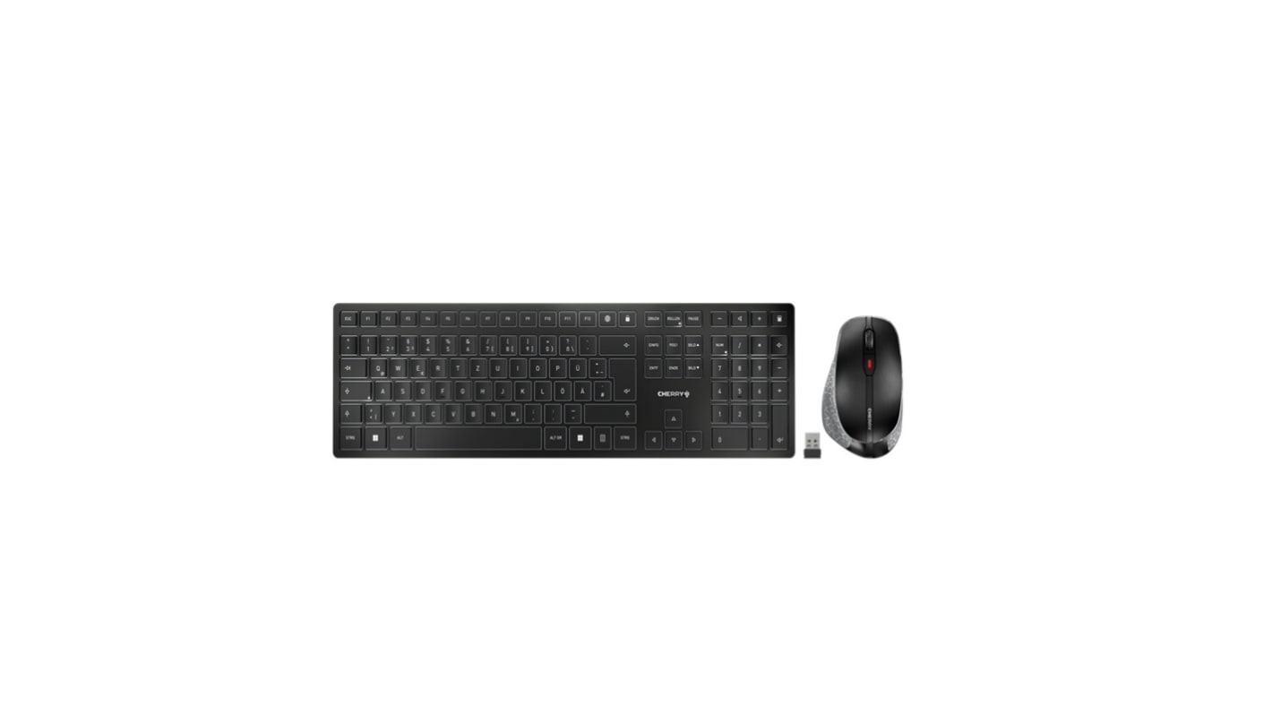 Cherry CHERRY DW 9500 SLIM Satz aus Tastatur und Maus, Wireless Tastatur, Wireless Maus, Tastatur Ergonomisch QWERTZ