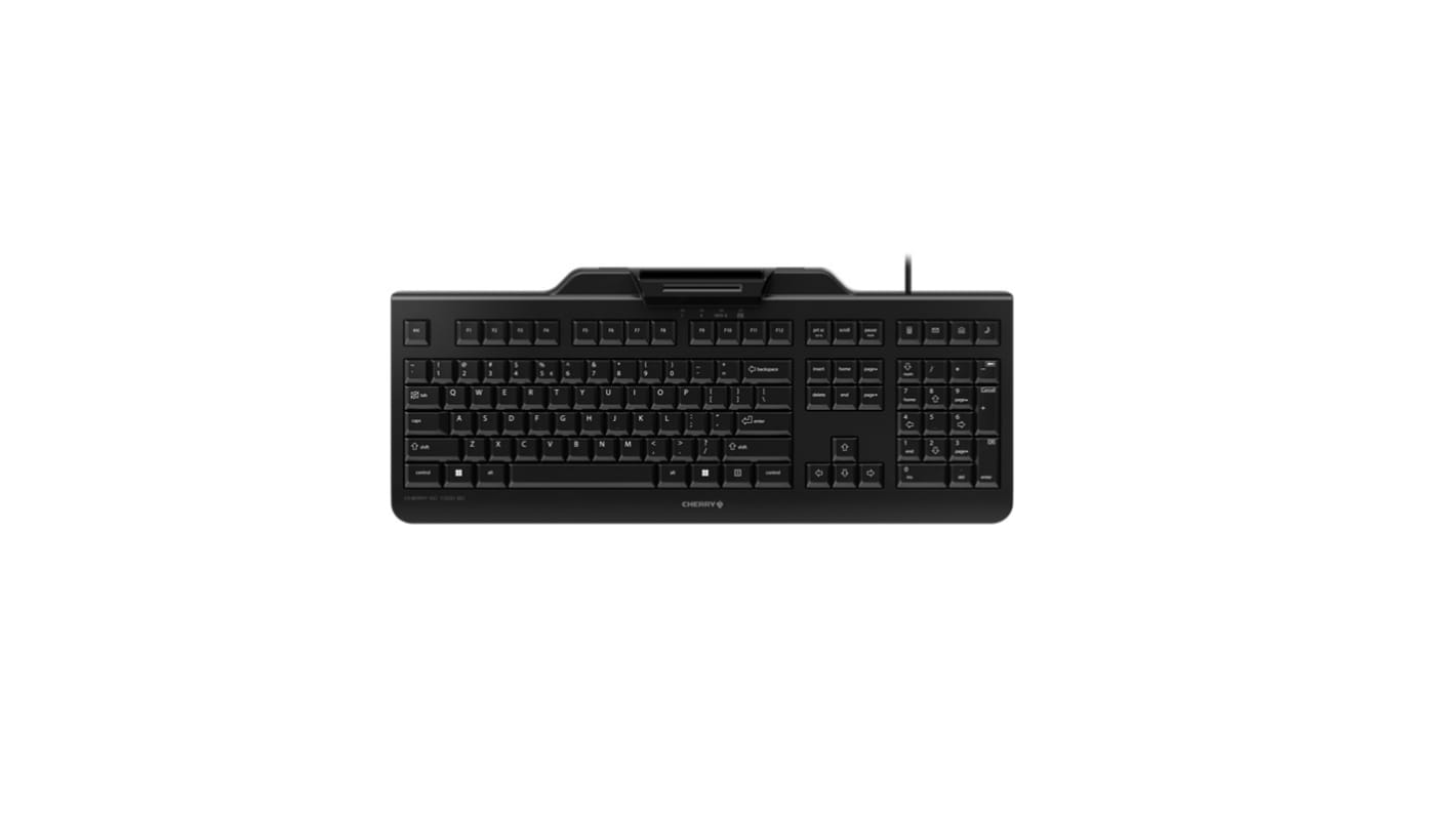 Klawiatura przewodowa, kolor: Czarny, USB, Qwerty EU, Cherry