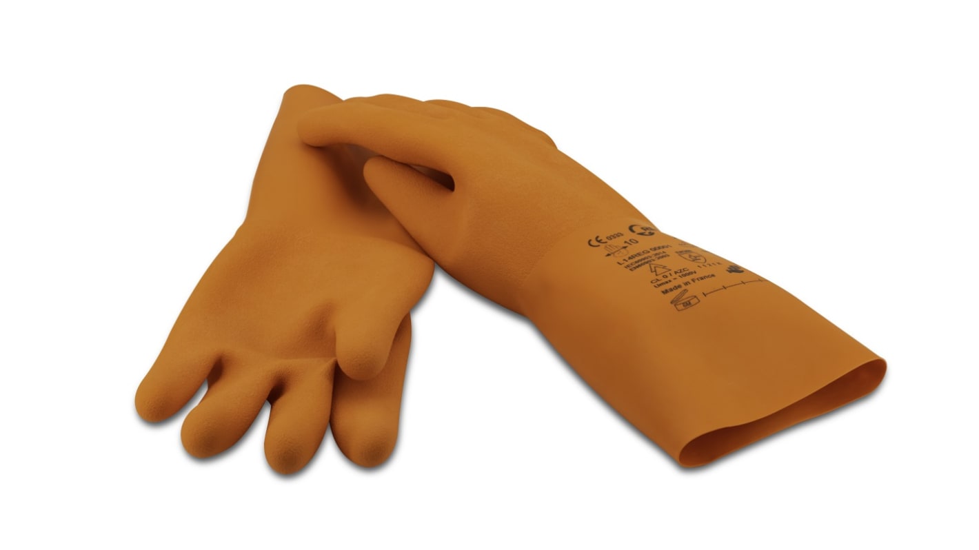Penta TOUCH-E Orange Natural Rubber Electrical Protection Gloves, Size 10