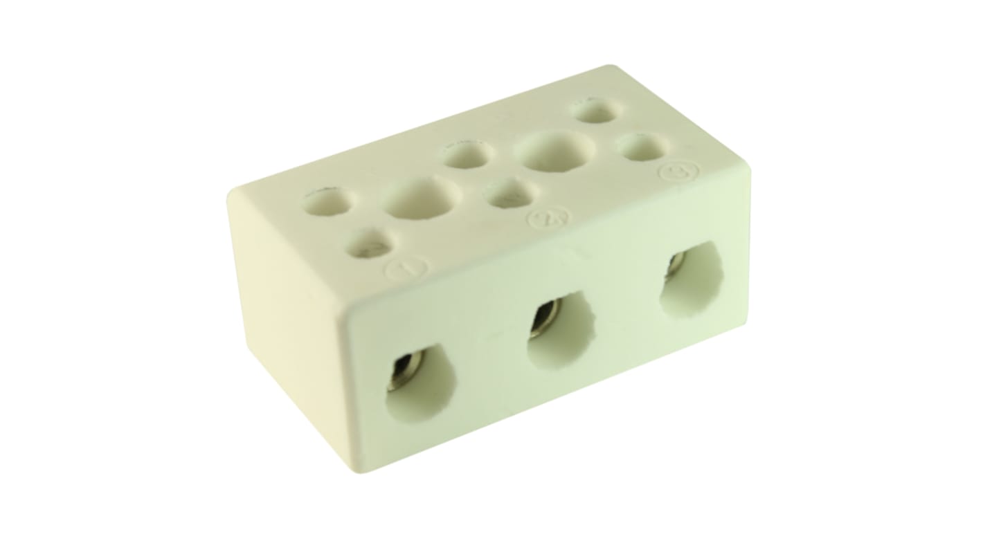 CAMDENBOSS CHTB Series Connector, 3-Way, 76A, 10 mm², 16 mm² Wire, Screw Termination