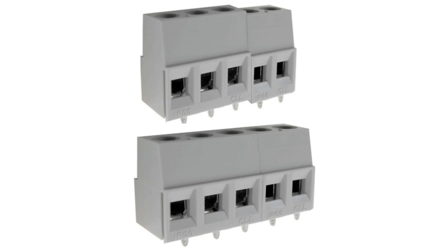 CAMDENBOSS CTB Series PCB Terminal Block, 6-Way, 24A, 2.5 mm² Wire, Clamp Termination