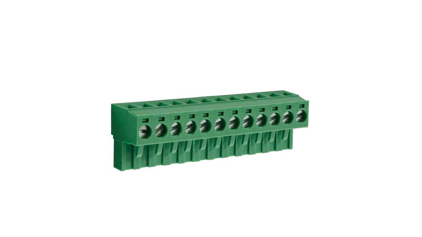 CAMDENBOSS, 5mm Pitch, CTBA, 12 Way, Right Angle, Pluggable Terminal Block, Plug, Through Hole, Screw Termination,