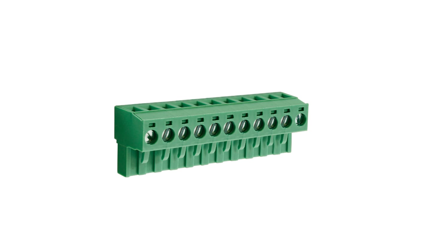 CAMDENBOSS, 5.08mm Pitch, CTBP, 11 Way, Right Angle, Pluggable Terminal Block, Plug, Through Hole, Screw Termination,