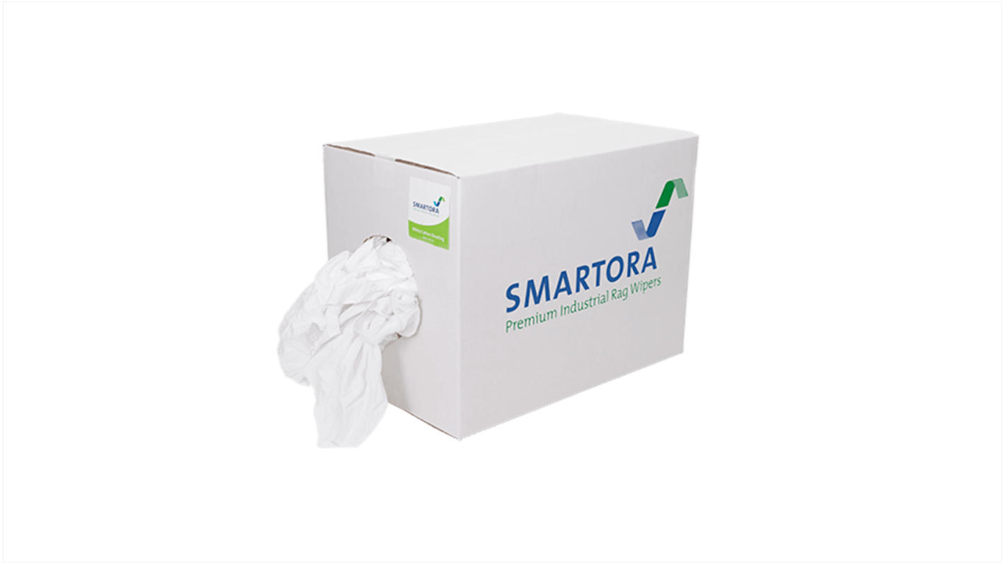 Smartora 棉擦拭布, 白色