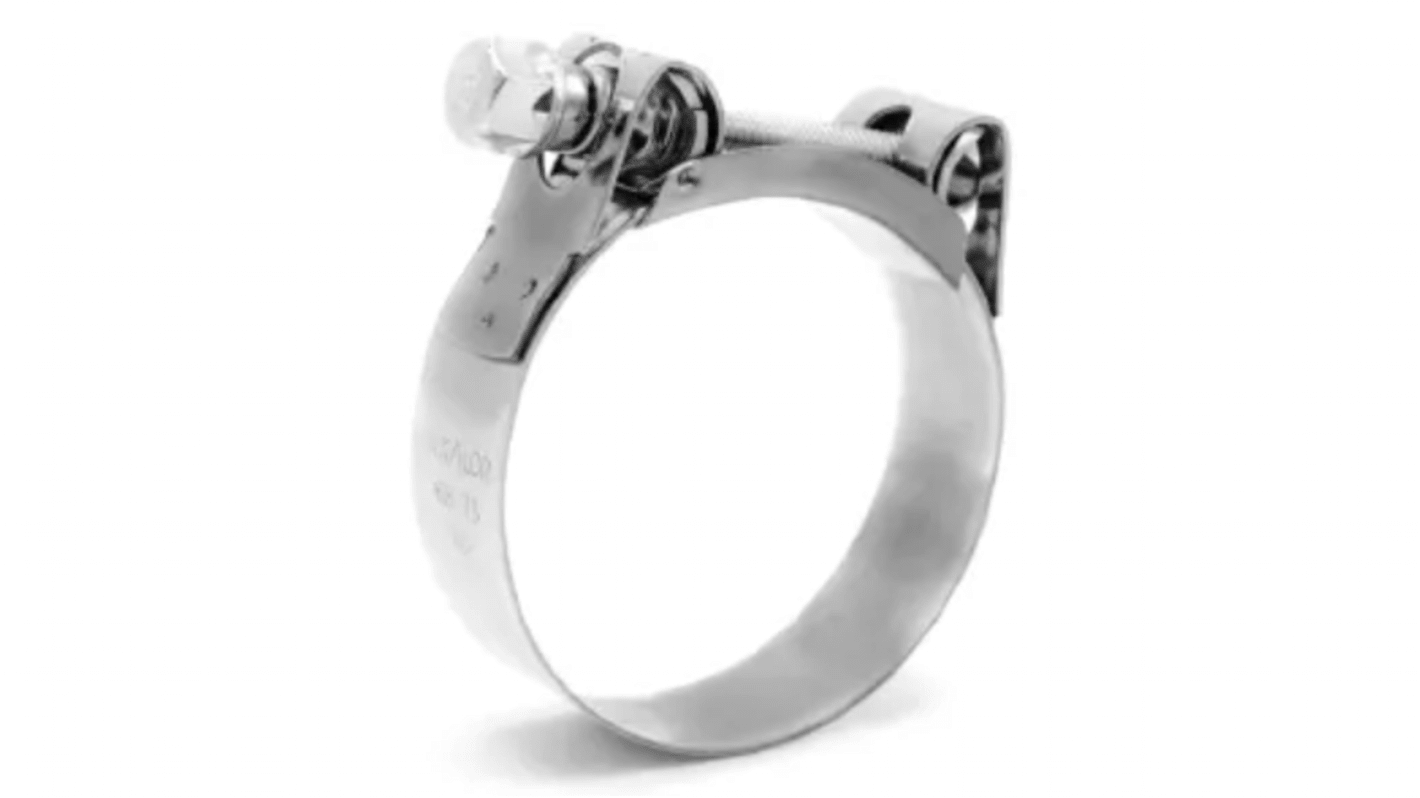 MIKALOR Stainless Steel Bolt Head Hose Clamp, 20mm Band Width, 63 → 68mm ID