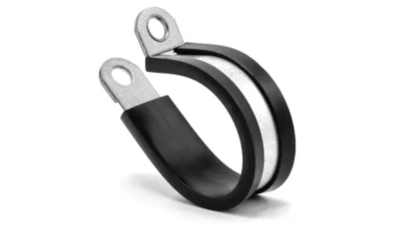 MIKALOR 18mm Black, Stainless Steel P-Clip