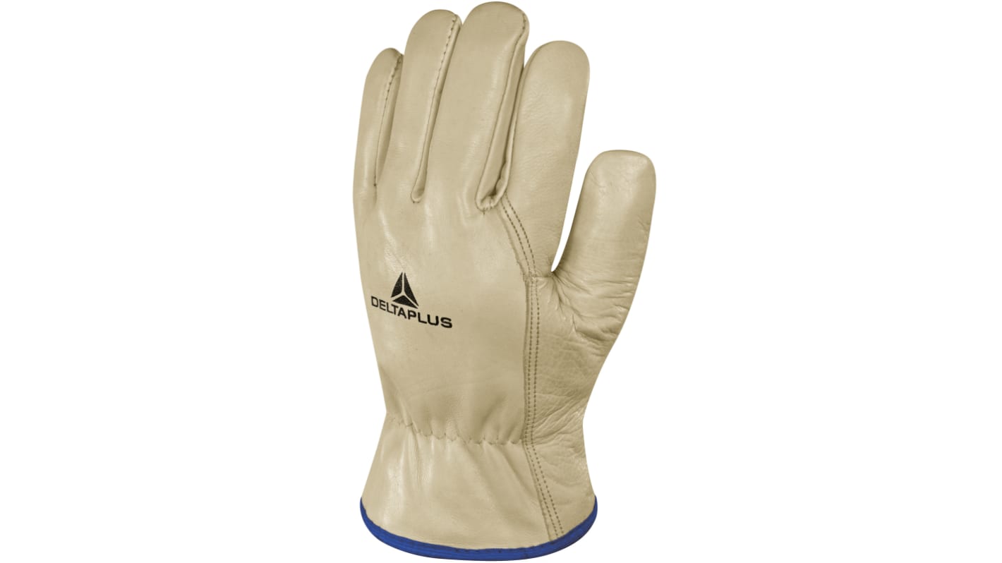 Guanti da lavoro Delta Plus FBF50, Tg. 9, in Cuoio, col. Beige