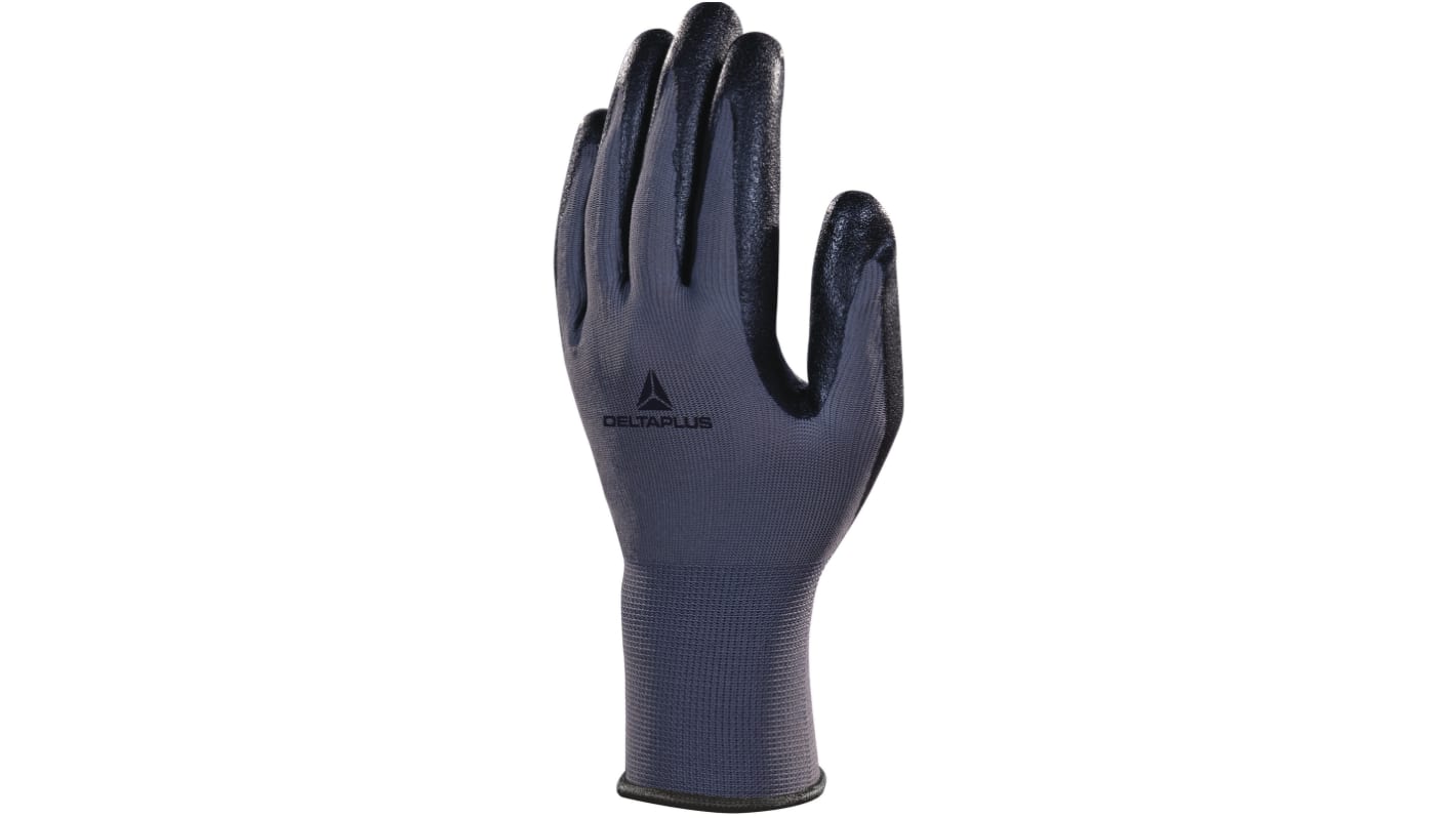 Gants de manutention Delta Plus VE722 taille 7, Noir, gris