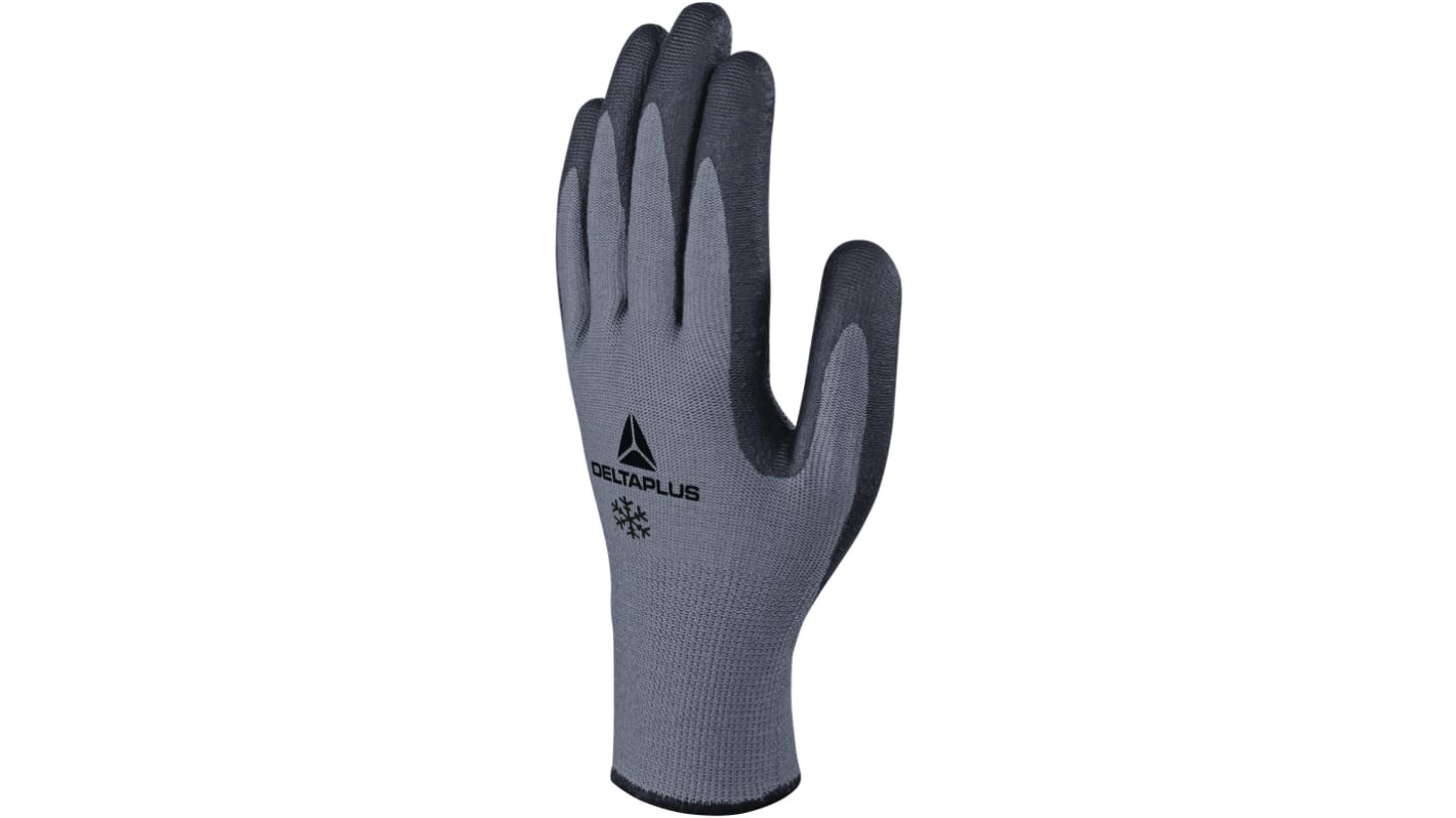 Gants de manutention Delta Plus VE728 taille 8, Thermique, Noir, gris