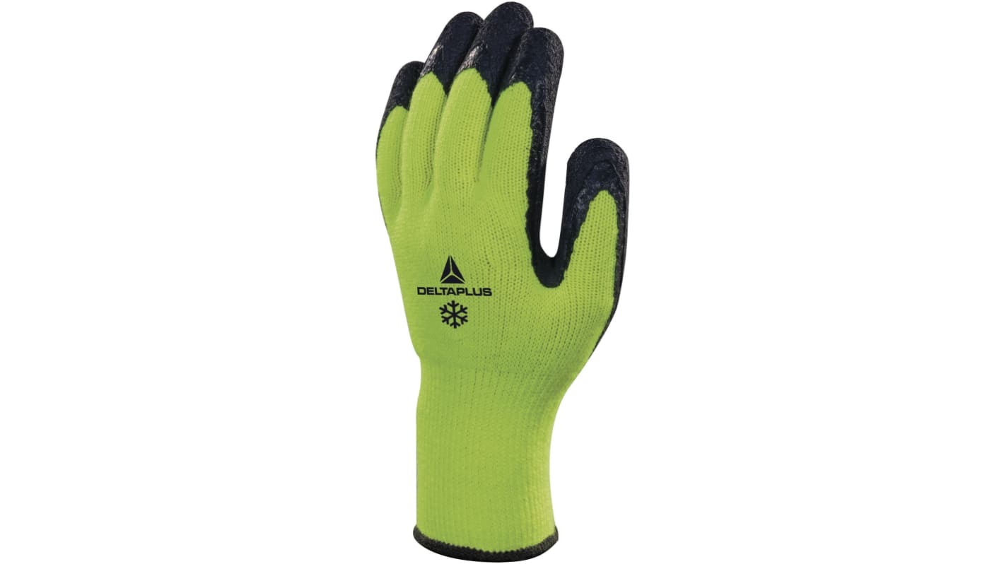 Guanti da lavoro Delta Plus APOLLON WINTER VV735, Tg. 9, in Acrilico, col. Giallo fluorescente -nero