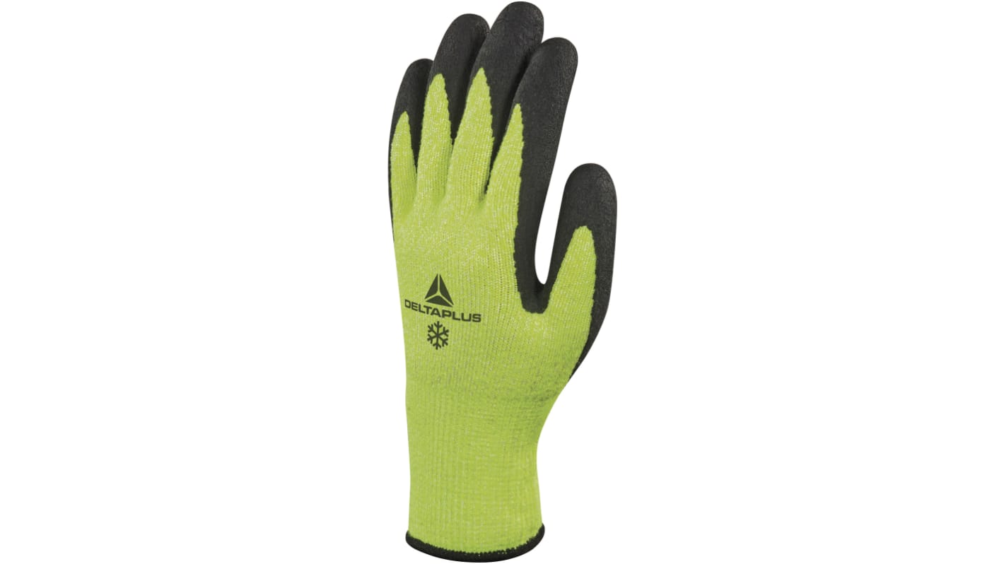 Delta Plus APOLLON VV733 Black, Orange HPPE Breathable Work Gloves, Size 11, Latex Coating