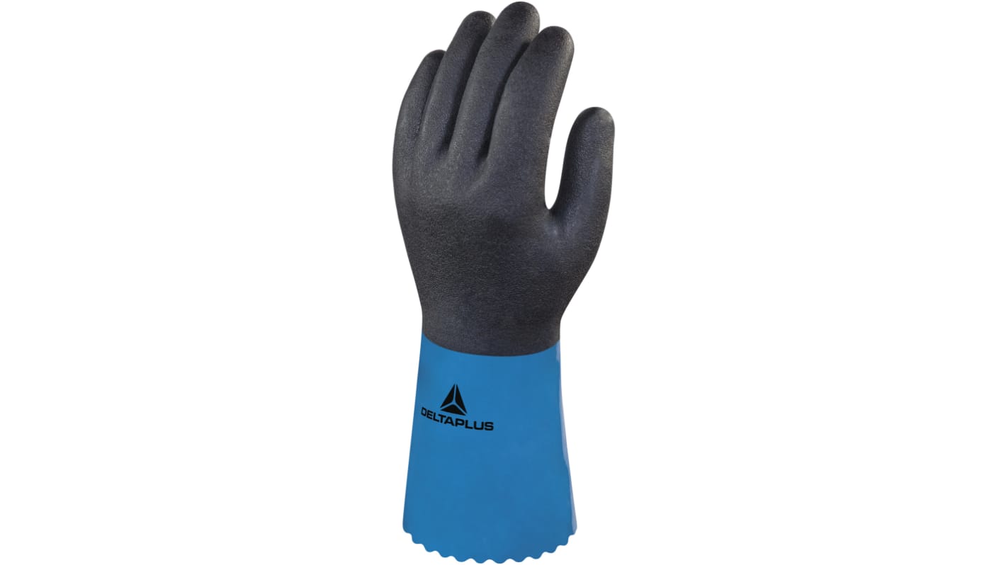 Gants de manutention Delta Plus CHEMSAFE PLUS VV836 taille 10, Résiste aux produits chimiques, Bleu