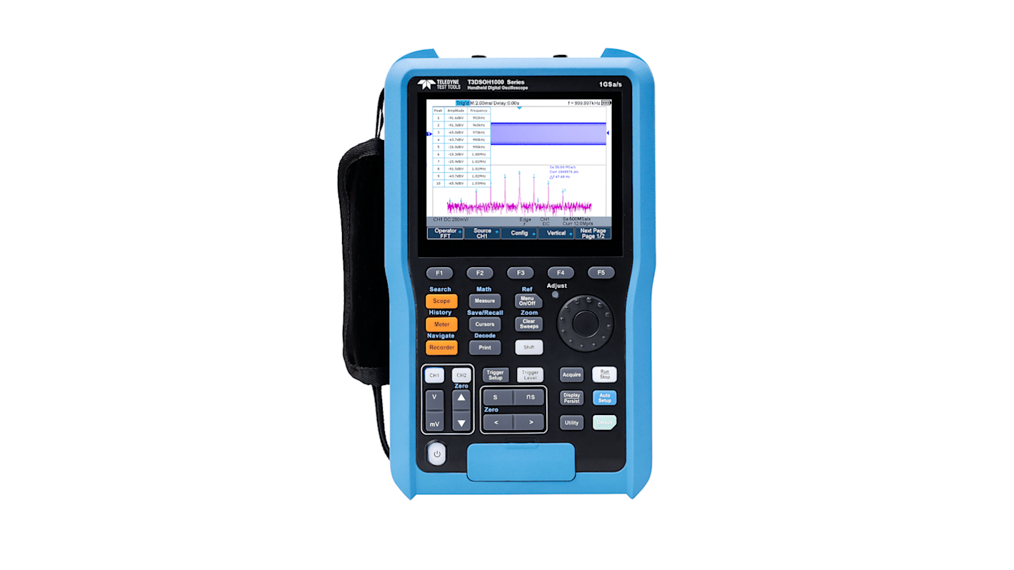 Teledyne LeCroy T3DSOH Series, 100MHz Handheld Oscilloscope, 2 Analogue Channels - RS Calibrated
