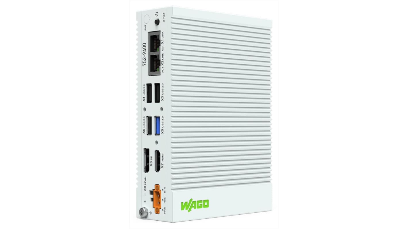 Computer industriale WAGO, Intel Atom 40x105 mm 1.91 GHz, RAM 64 GB, compatibile Linux IP40 42W 4