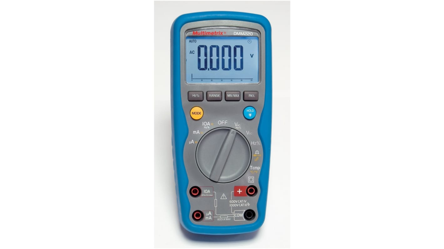 Multimetro Portatile Chauvin Arnoux DMM220, 10A ca, CAT III/IV, Cert. ISO
