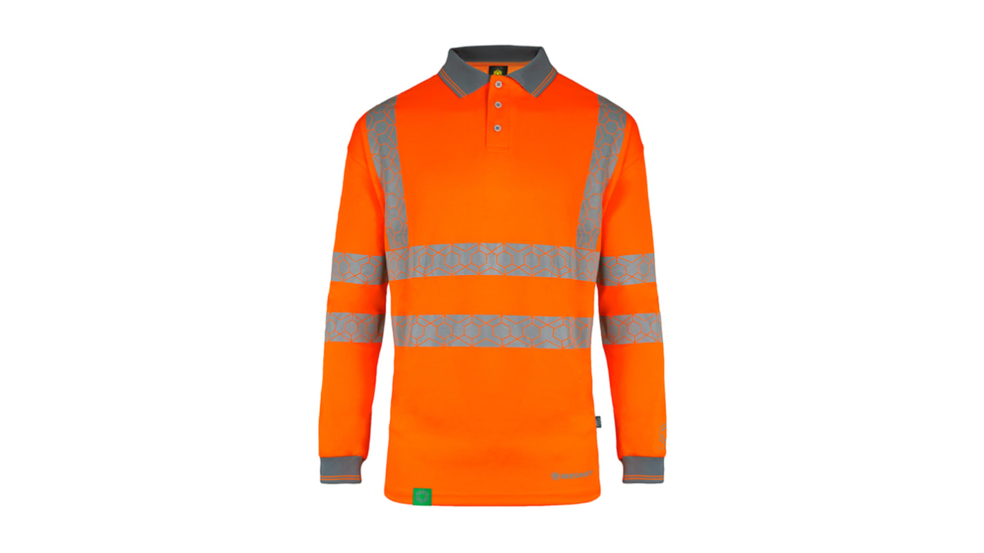 Beeswift Lang Orange M EWCPKLS Warnschutz Polohemd