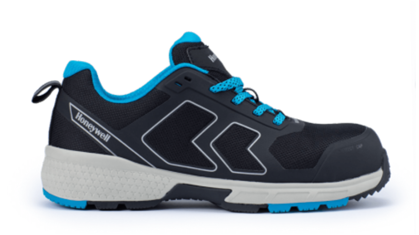 Honeywell Safety Runner Unisex Sicherheitsschuhe Schwarz, Blau, mit Zehen-Schutzkappe, Größe 42 / UK 8, EN20345 S3,