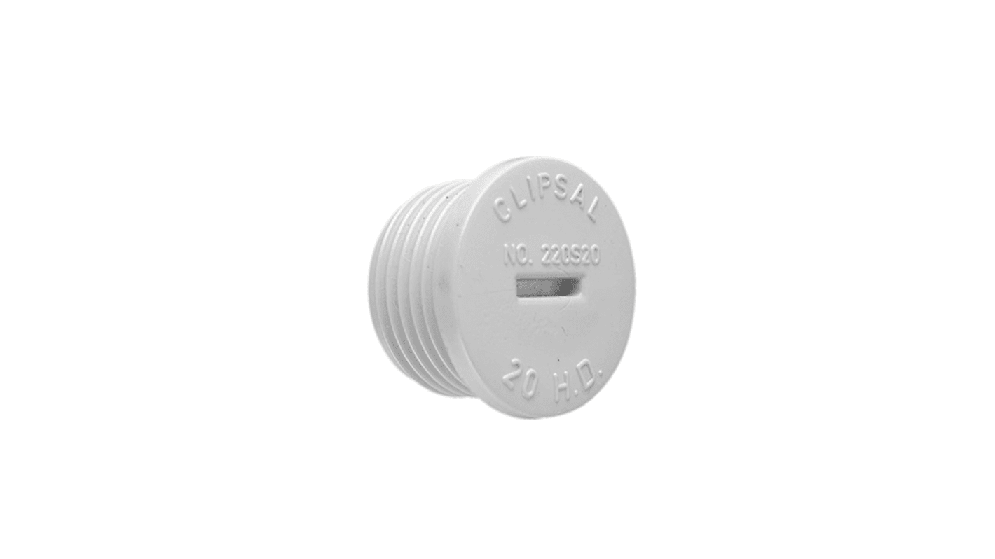 Clipsal Electrical Stopping Plug, Blanking Plug, 20mm Nominal Size, 20mm, PVC, Black