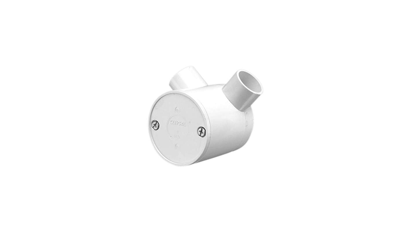 Clipsal Electrical Series 240 Series White PVC Junction Box, 2 Terminals